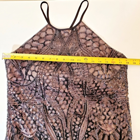 LAURA Black Sequins Gown - Size 14W - Picture 7 of 13